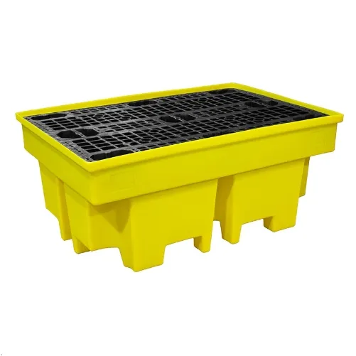 Plastic2Drum Spill Pallet With 4-Way Forklift Entry - BP2FW || To Hold 2 Drums